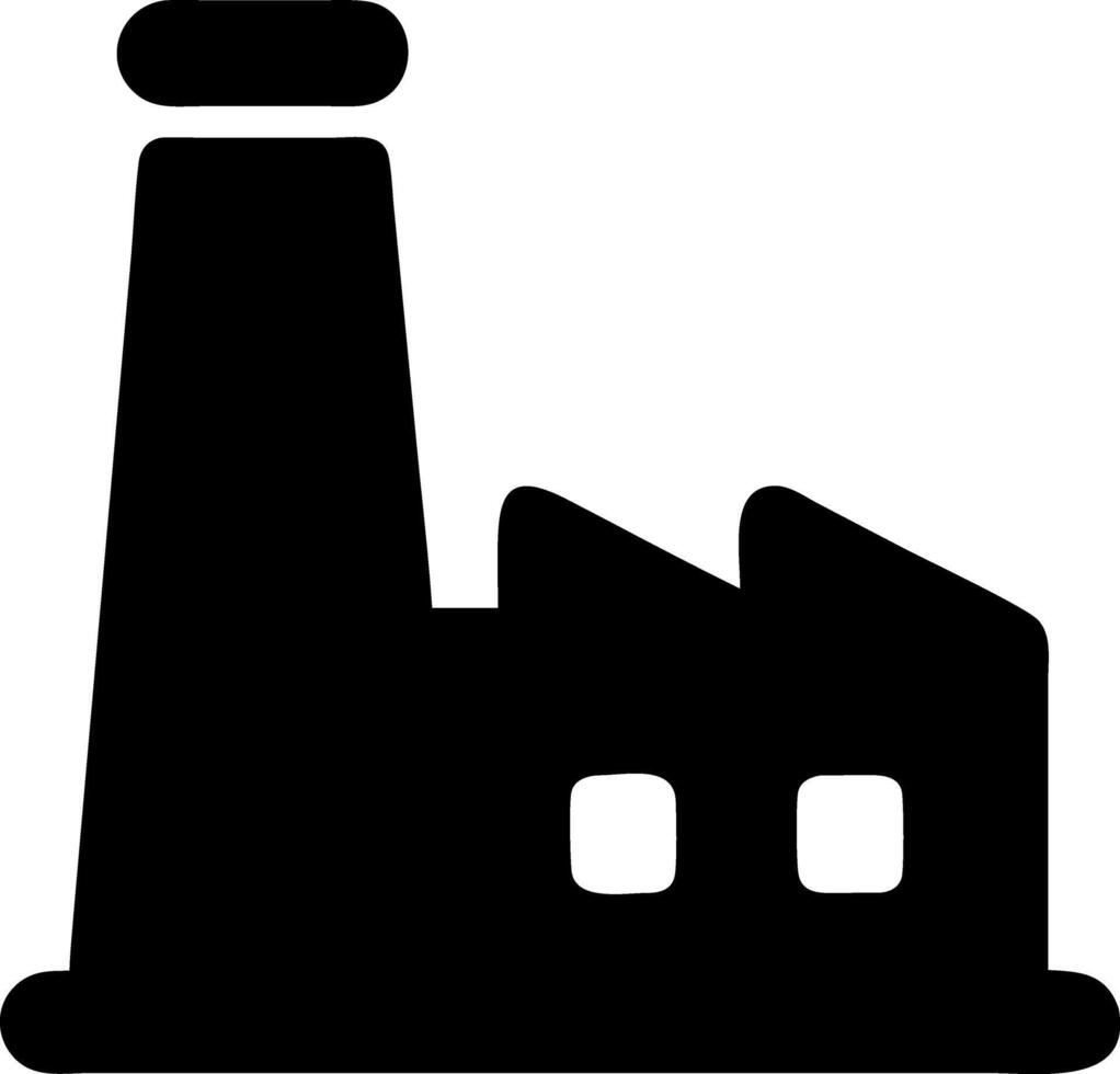 industry black fill icon vector