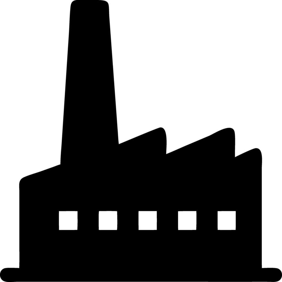 industry black fill icon vector