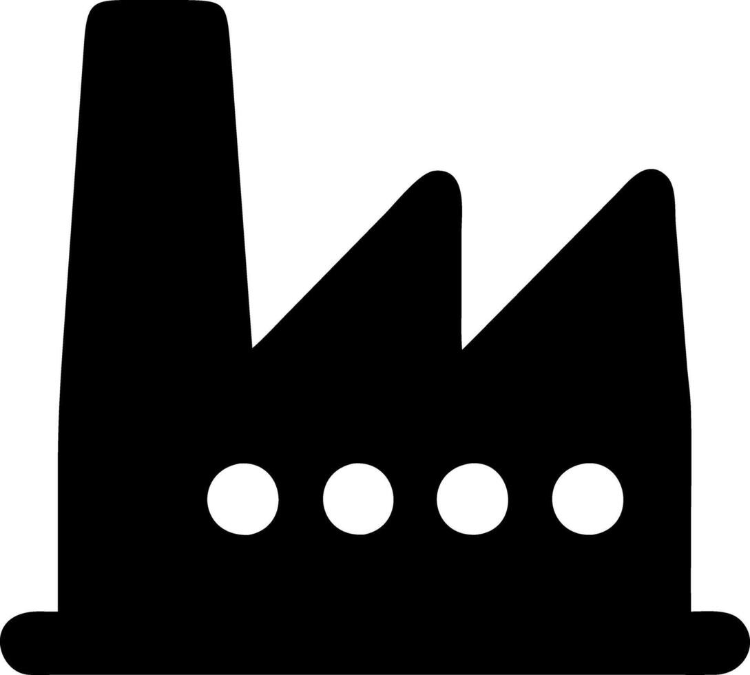 industry black fill icon vector