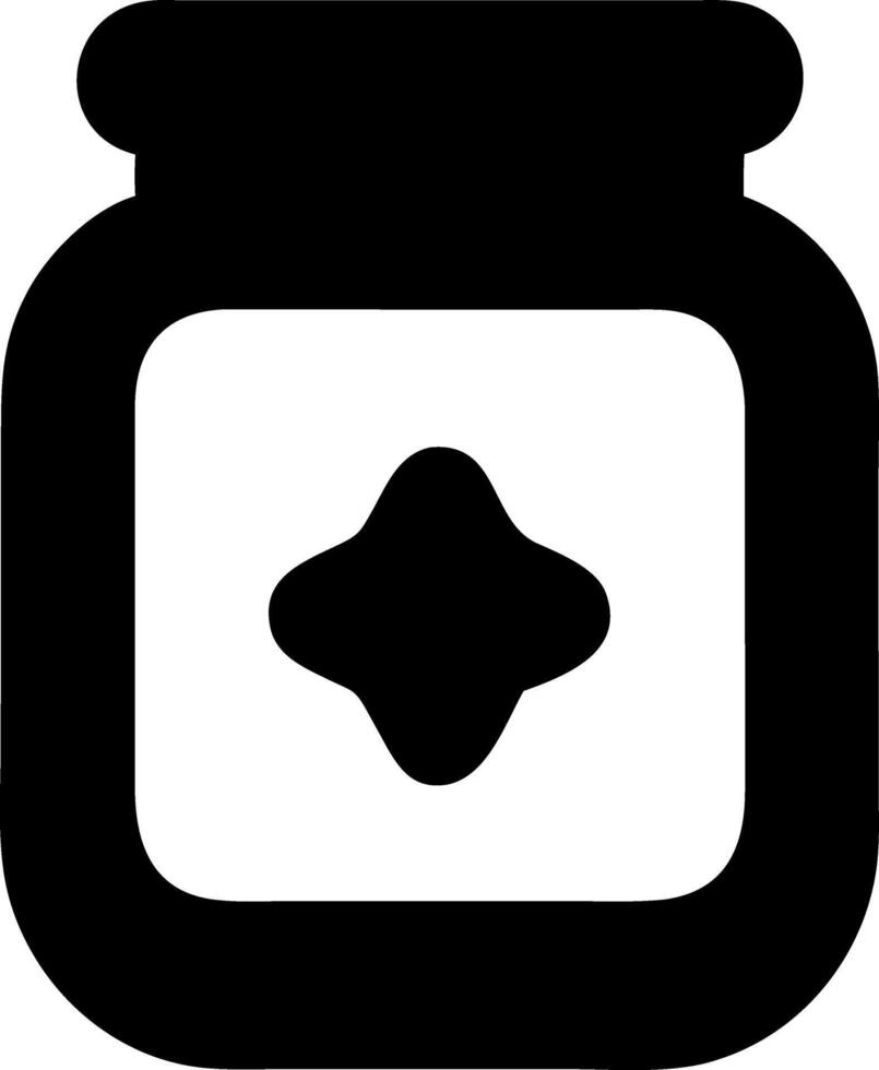 jar black fill icon vector