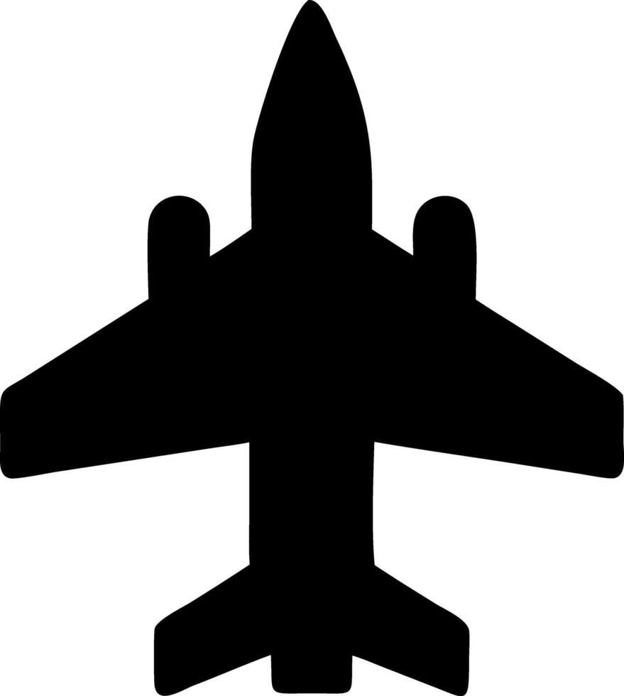 jet fighter black fill icon vector