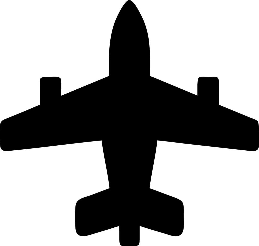 jet fighter black fill icon vector