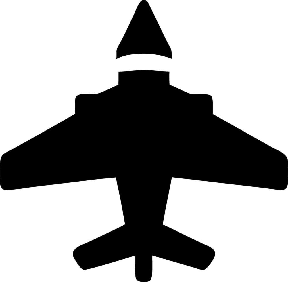 jet fighter black fill icon vector