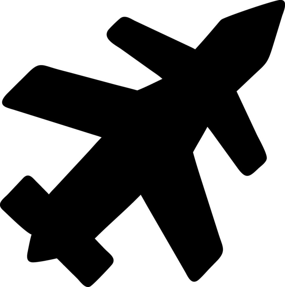 jet fighter black fill icon vector