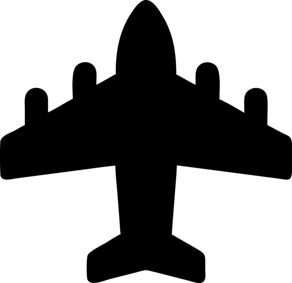 jet fighter black fill icon vector