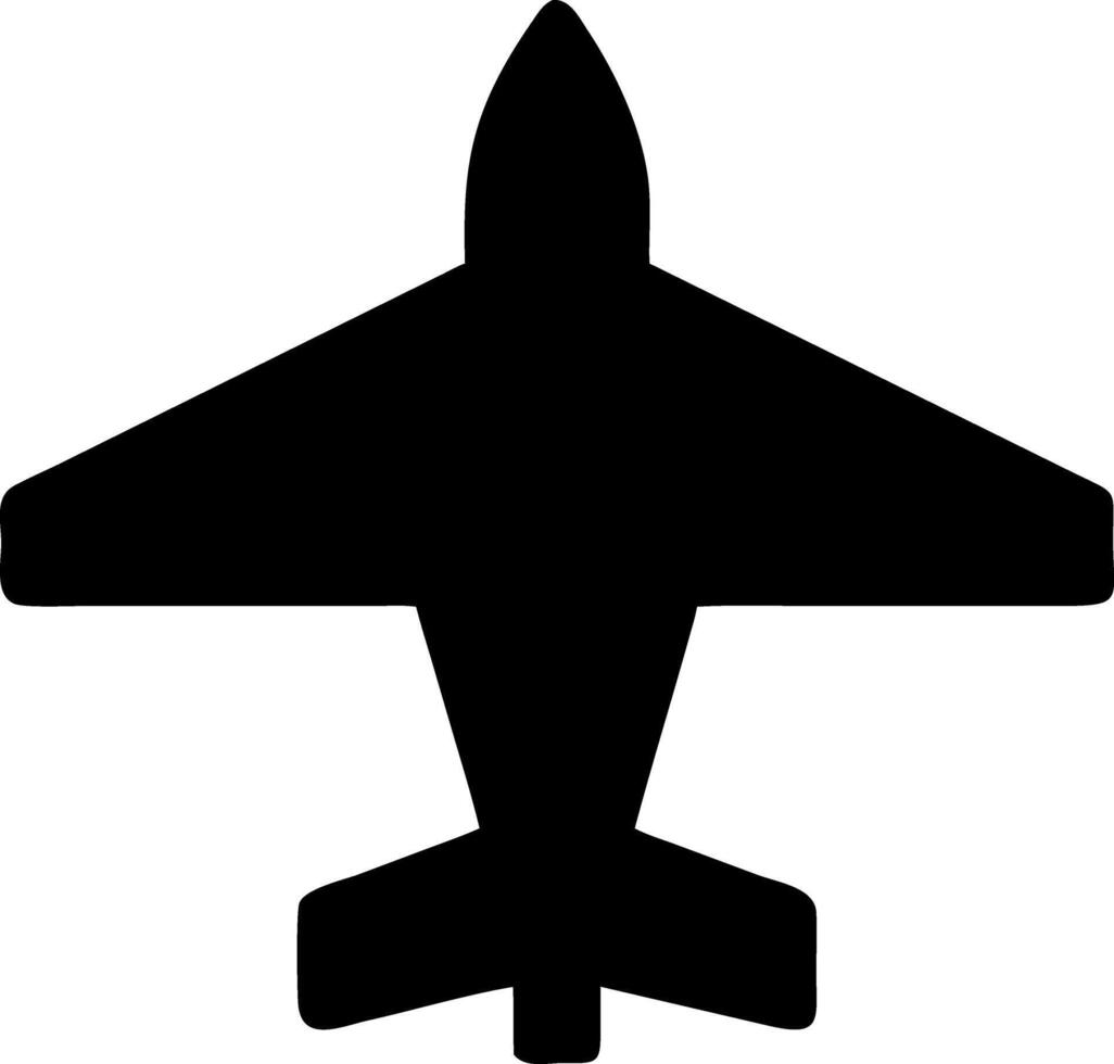 jet fighter black fill icon vector