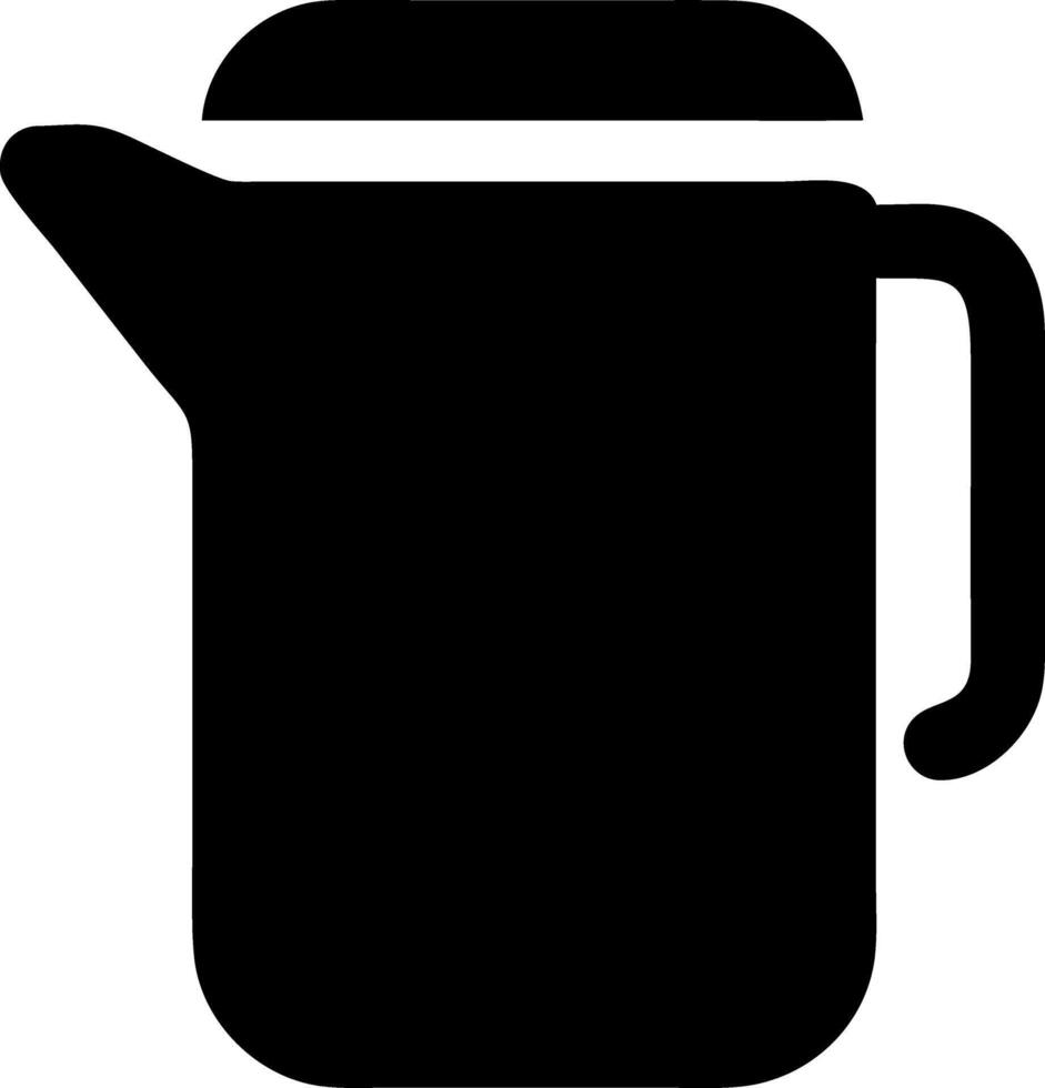 jug black fill icon vector