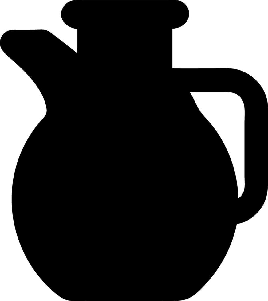 jug black fill icon vector