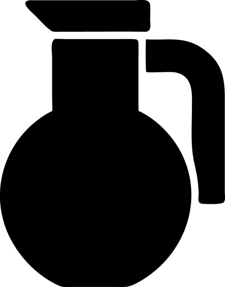 jug black fill icon vector