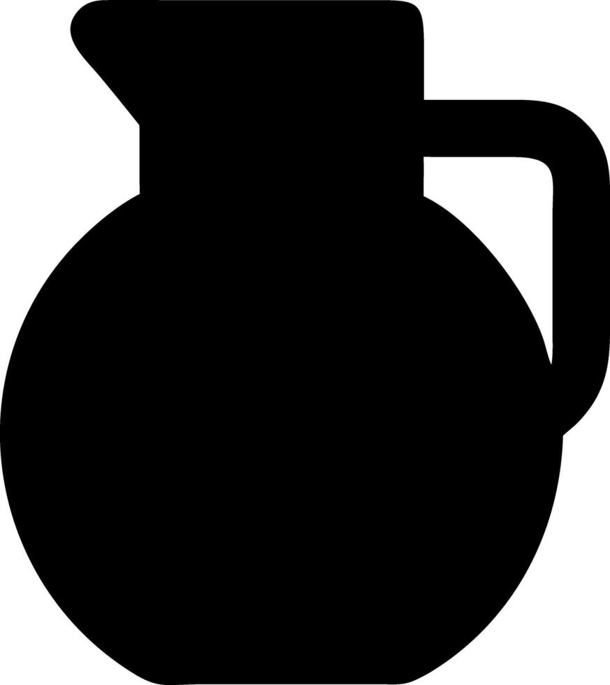 jug black fill icon vector