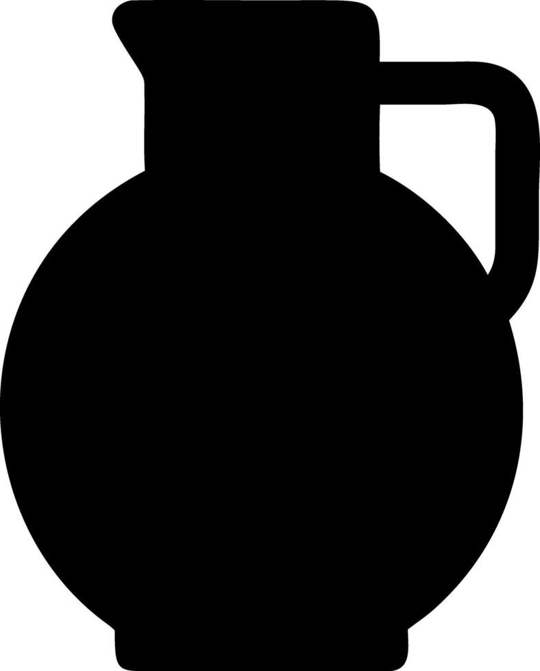 jug black fill icon vector