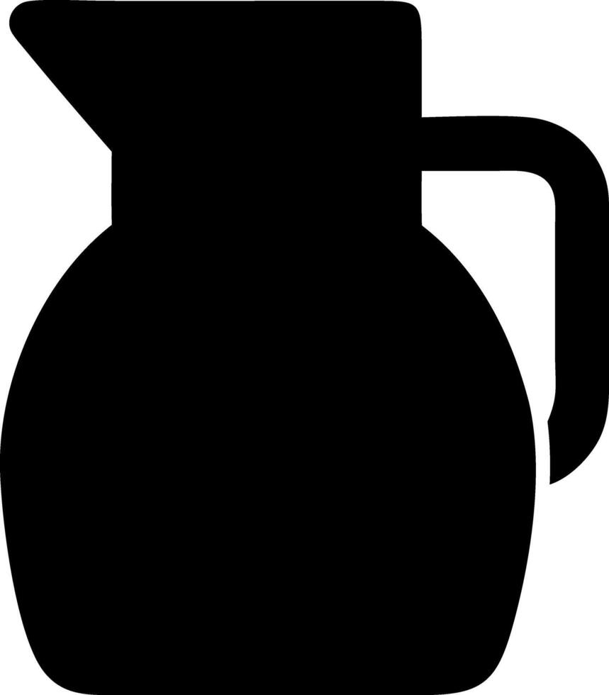 jug black fill icon vector