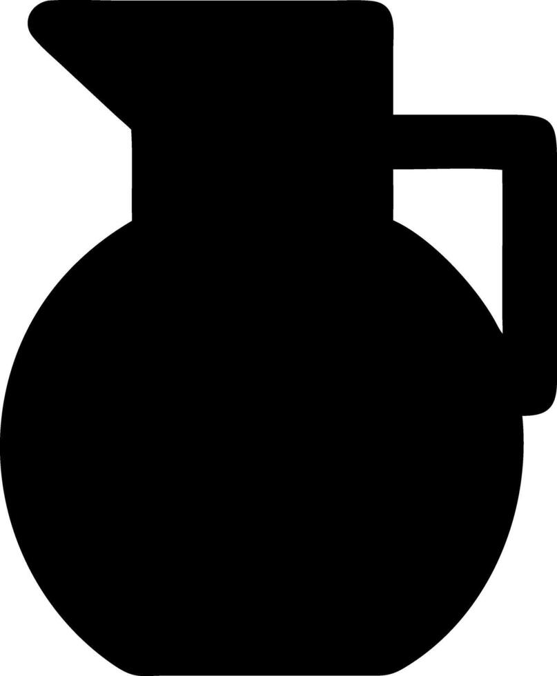 jug black fill icon vector