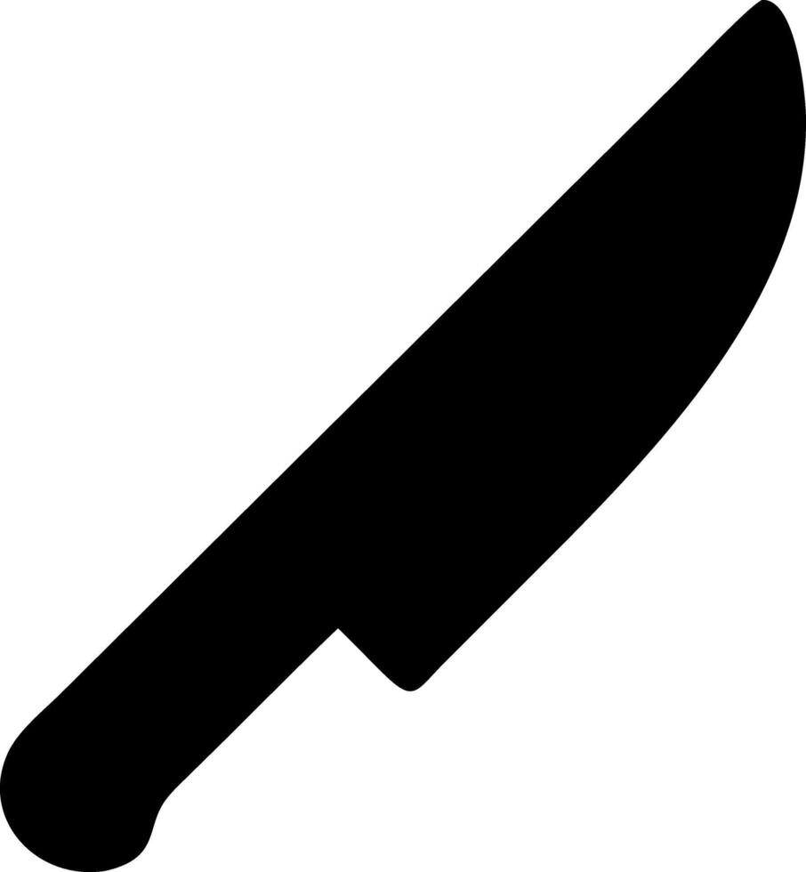 knife black fill icon vector