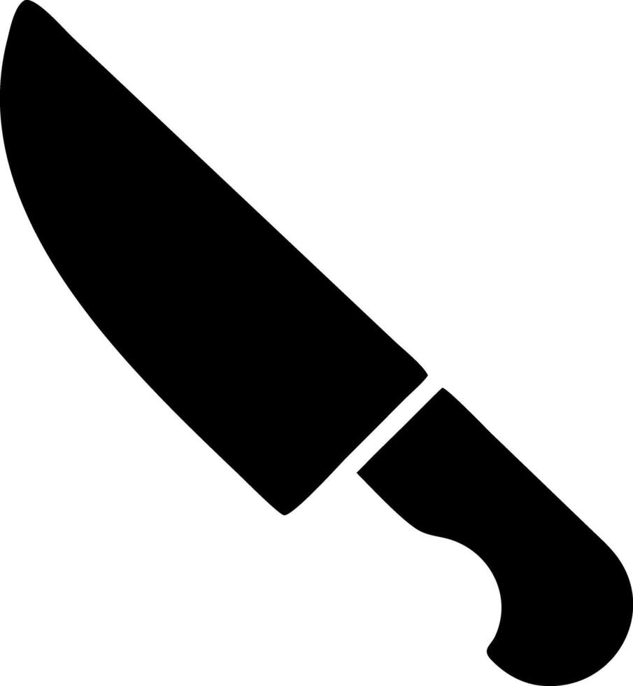 knife black fill icon vector