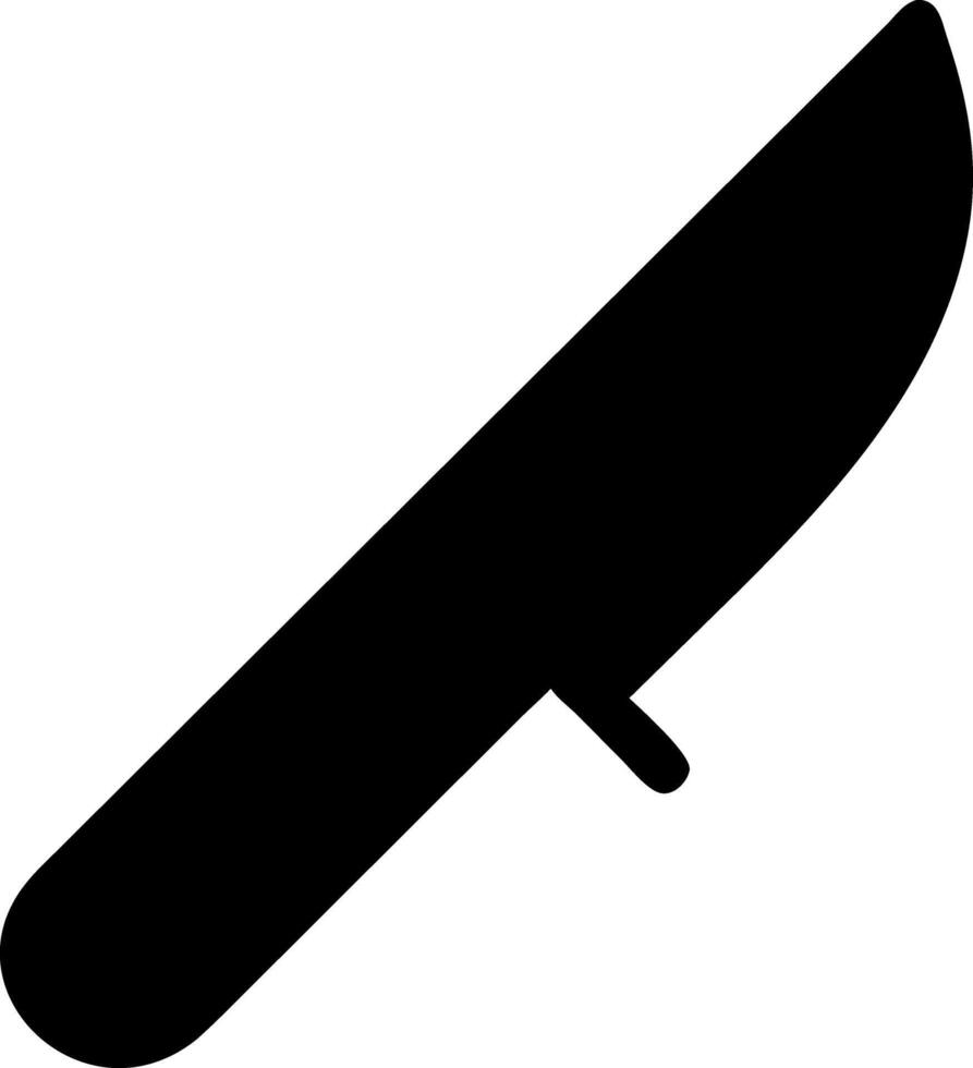 knife black fill icon vector
