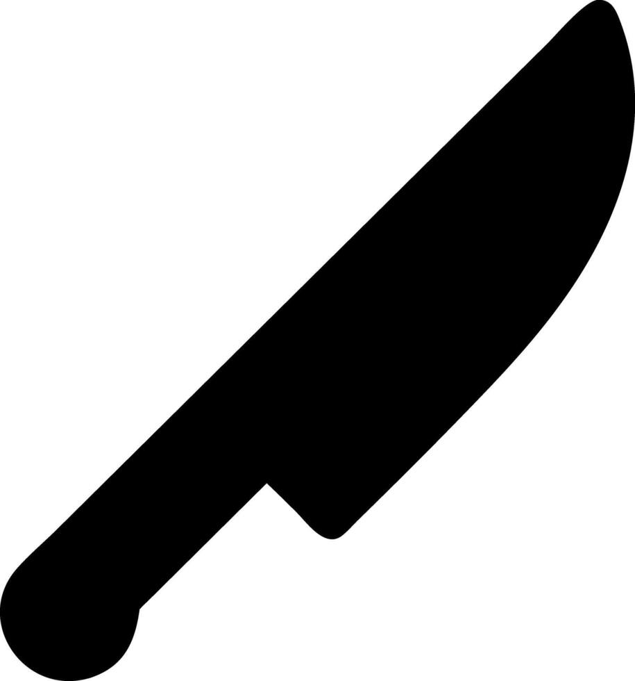 knife black fill icon vector