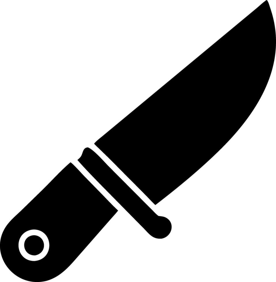 knife black fill icon vector