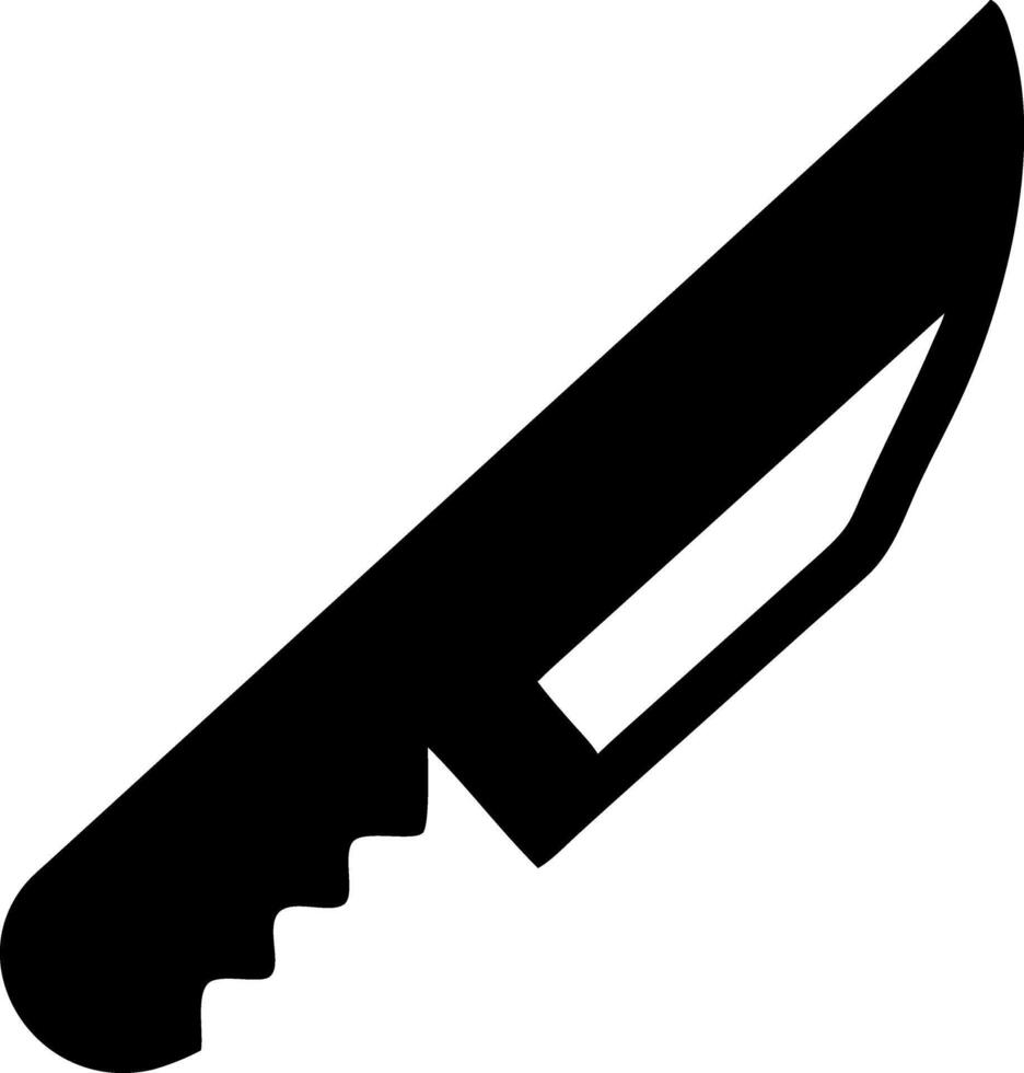 knife black fill icon vector