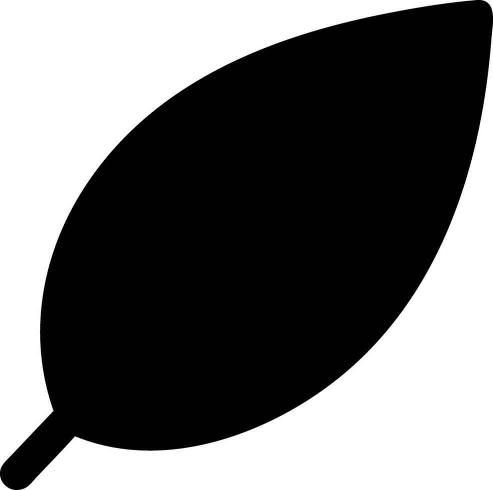 leaf black fill icon vector