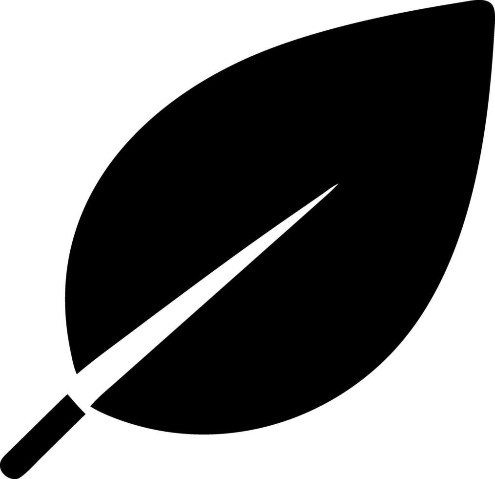 leaf black fill icon vector