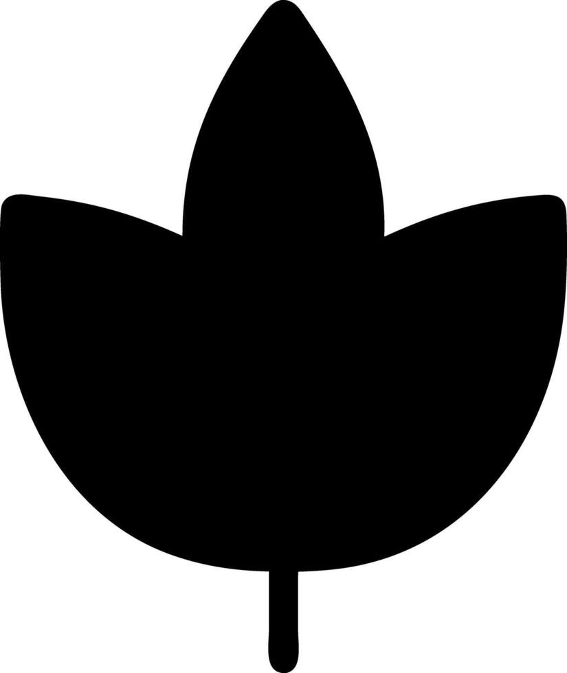 leaf black fill icon vector