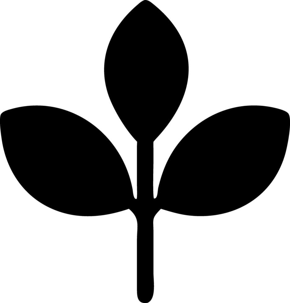 leaf black fill icon vector