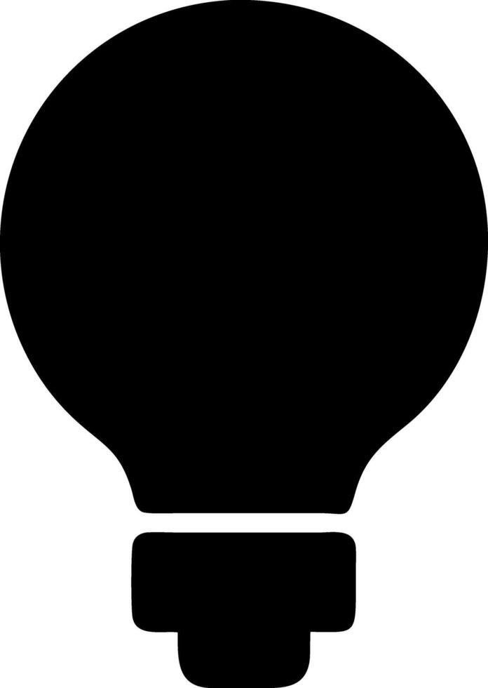 lightbulb black fill icon vector