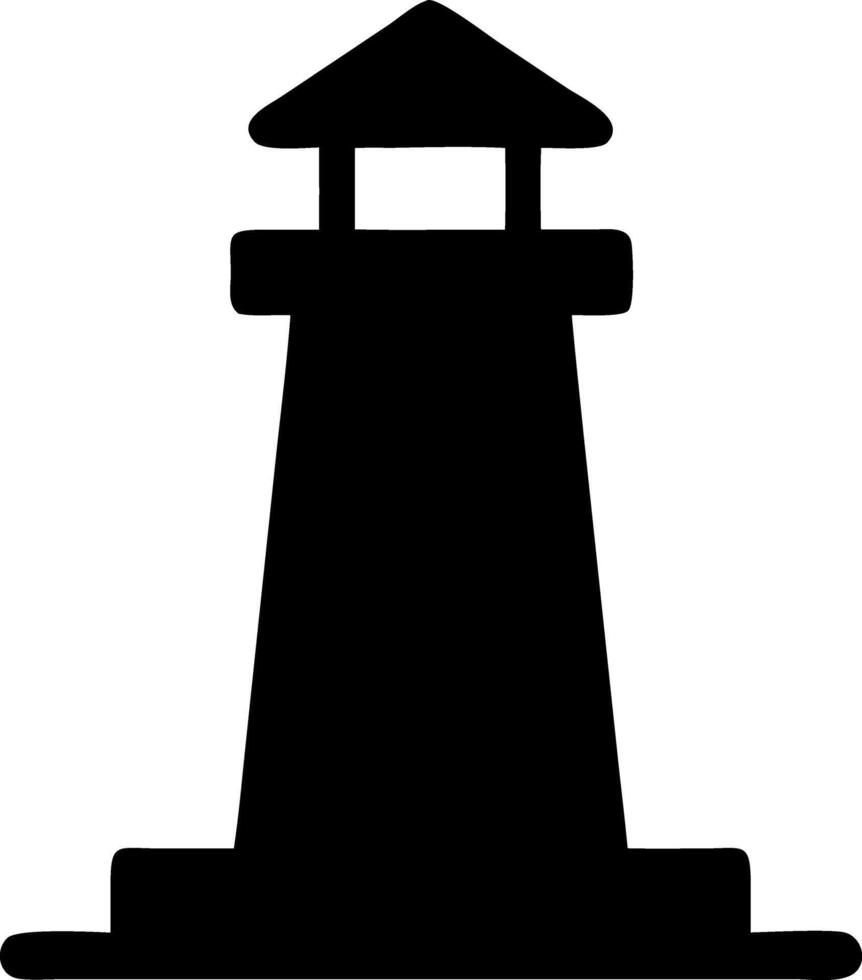 lighthouse black fill icon vector