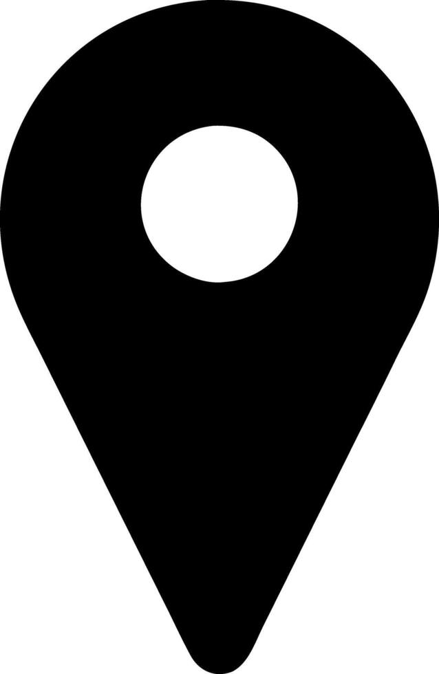 location black fill icon vector
