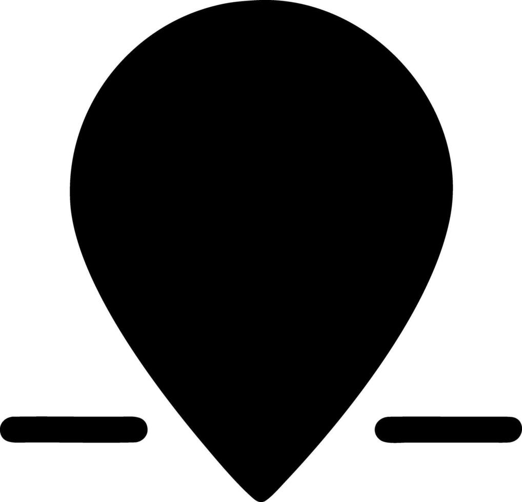 location black fill icon vector