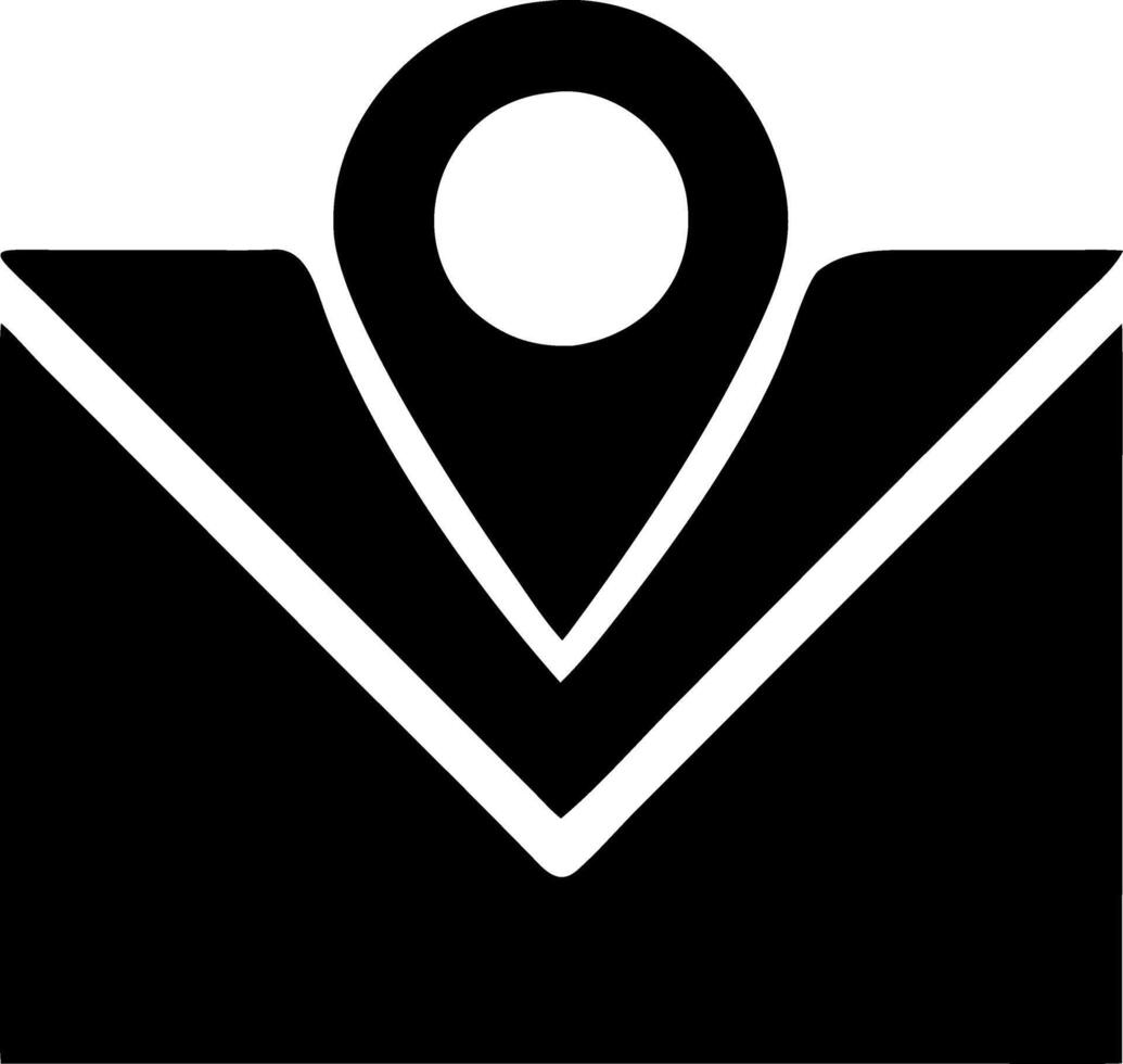 location black fill icon vector