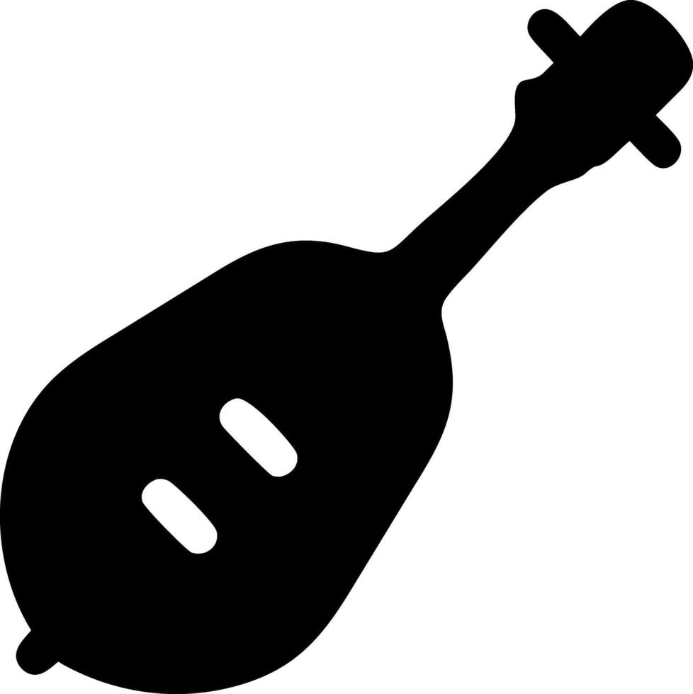 mandolin black fill icon vector