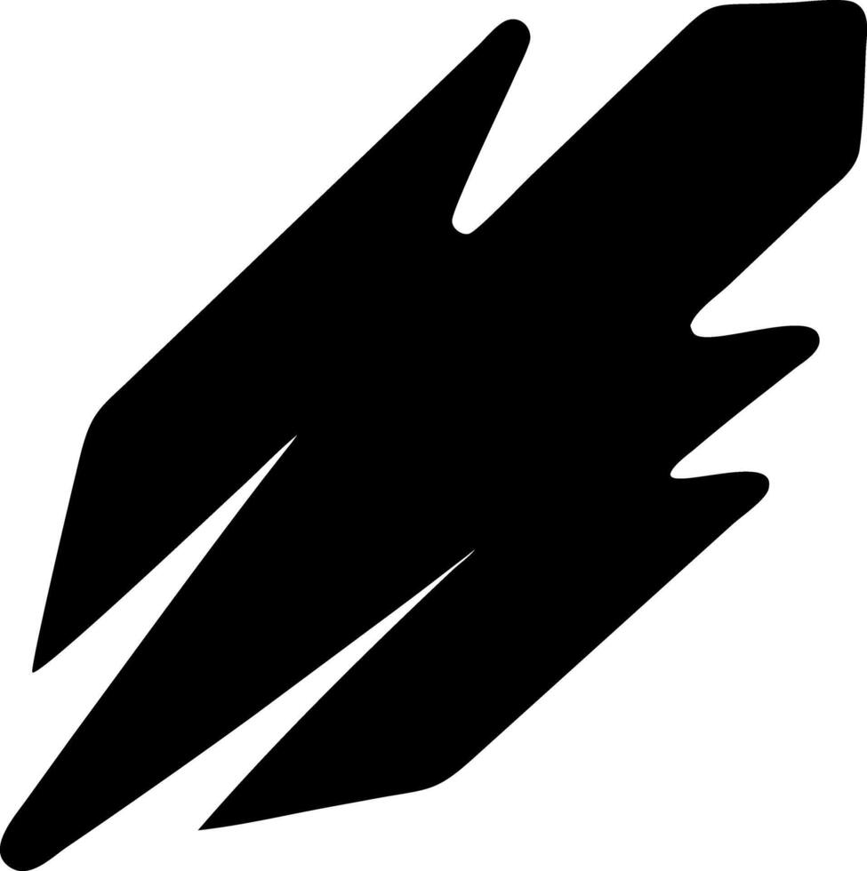 meteor black fill icon vector