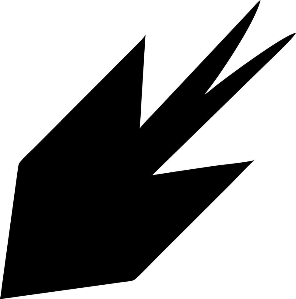 meteor black fill icon vector