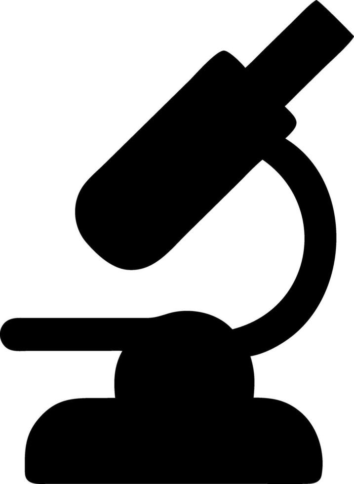 microscope black fill icon vector