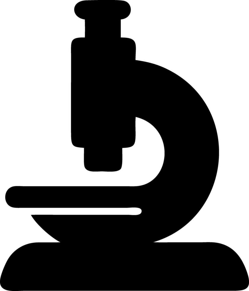 microscope black fill icon vector