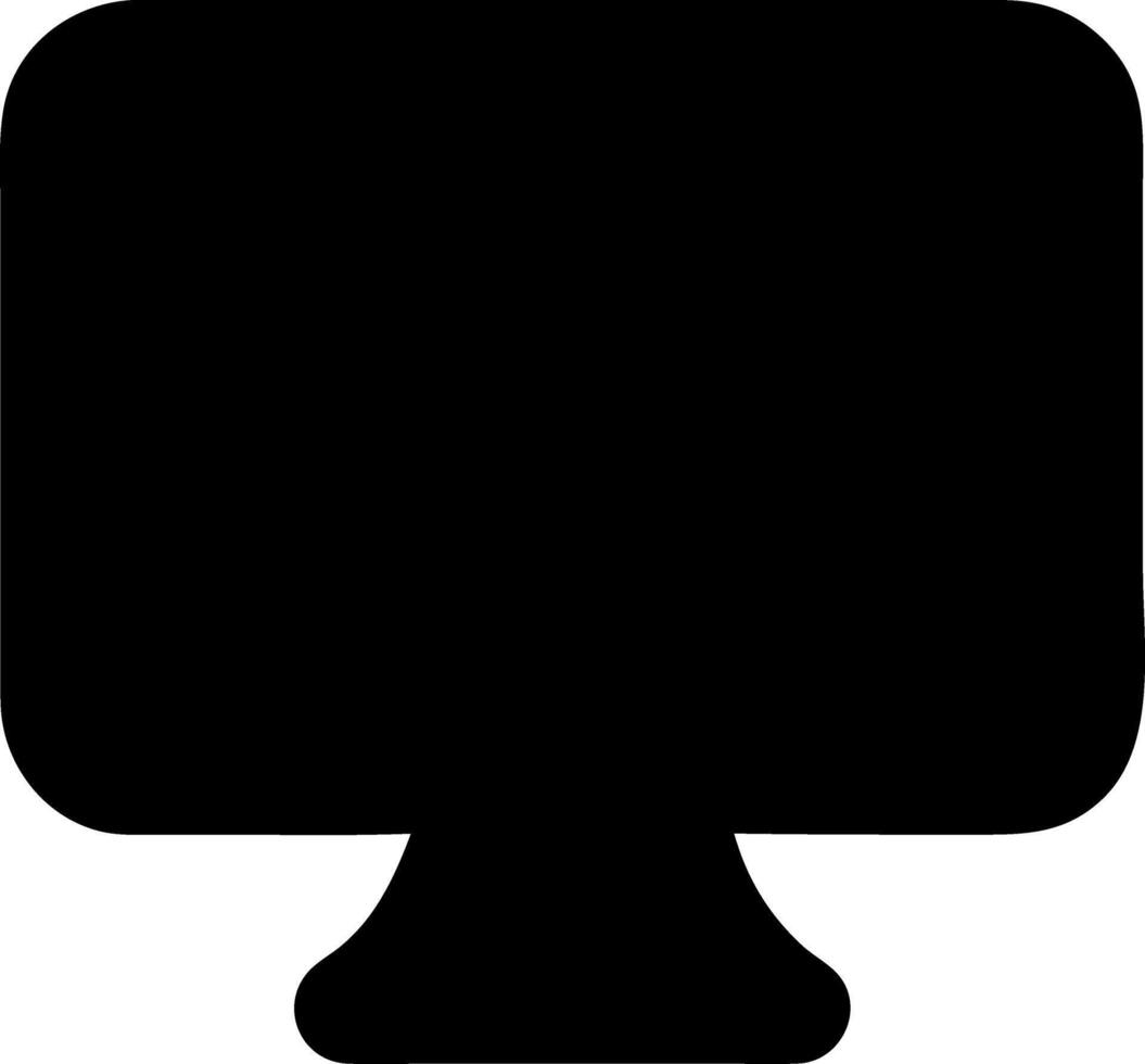 monitor black fill icon vector