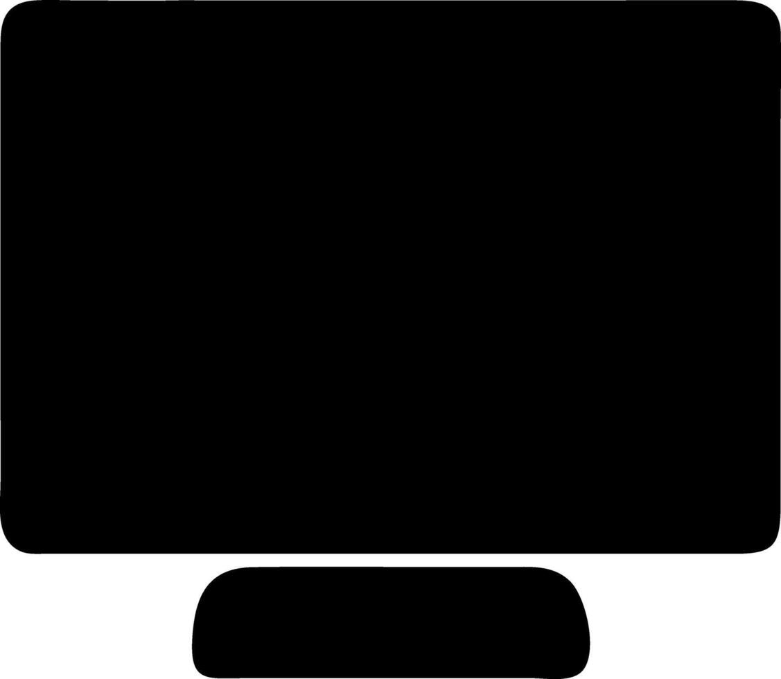 monitor black fill icon vector
