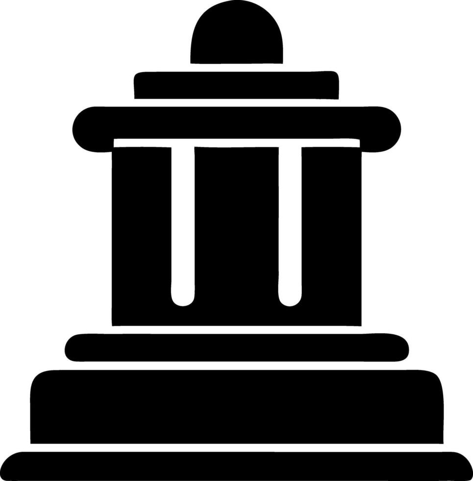 monument black fill icon vector