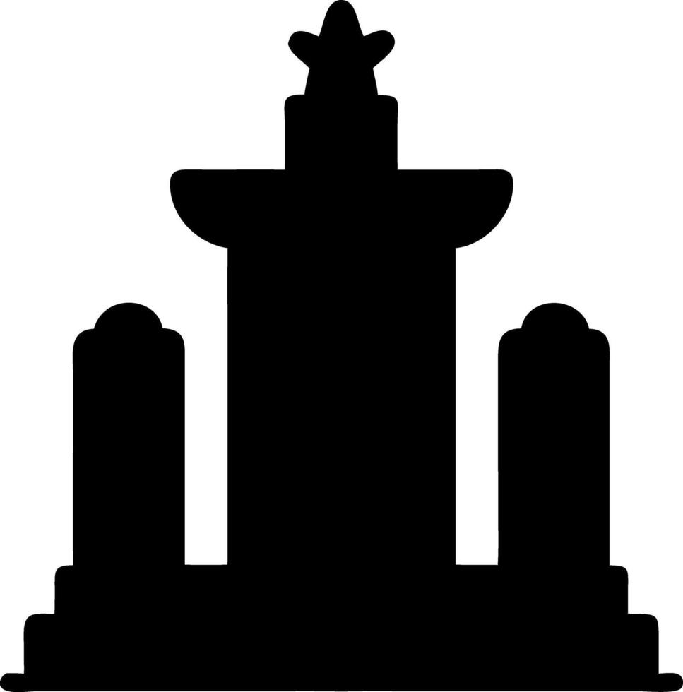 monument black fill icon vector