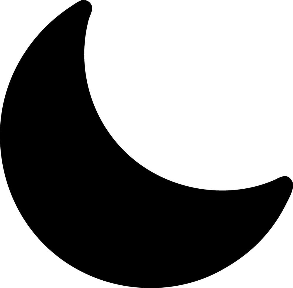 moon black fill icon vector