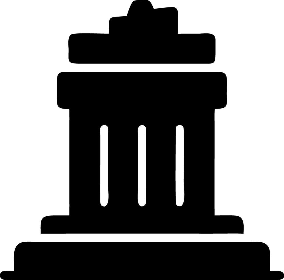 monument black fill icon vector