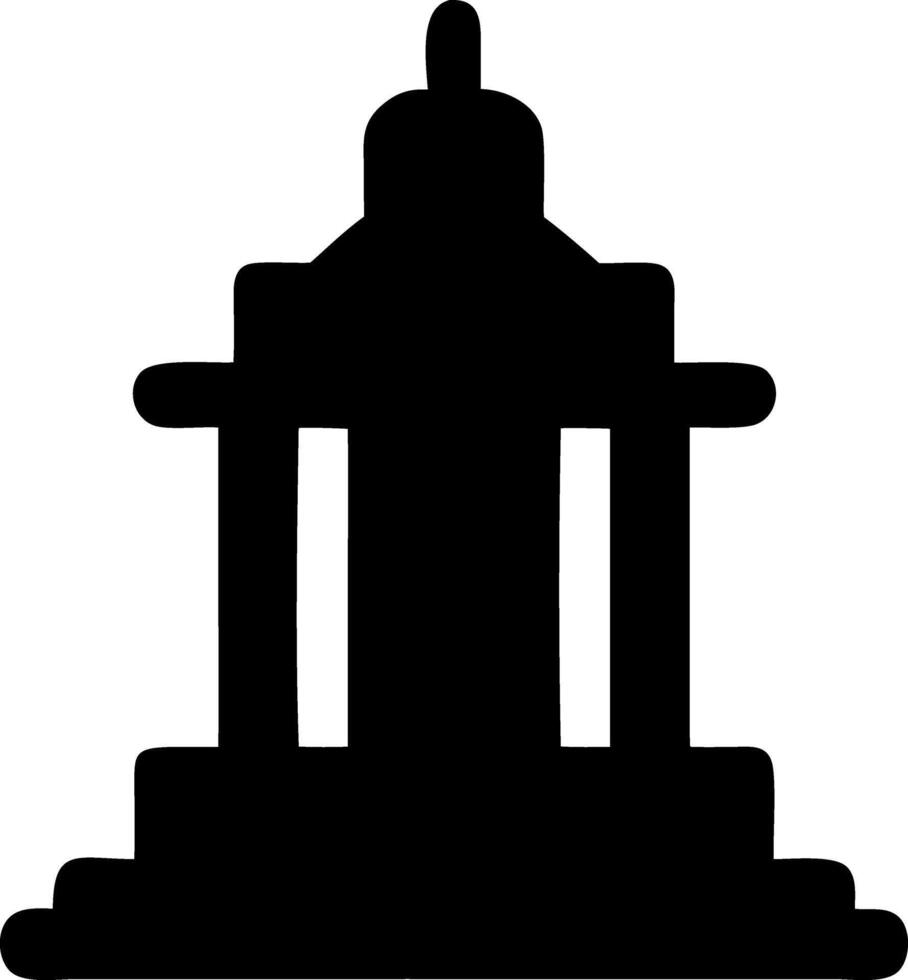 monument black fill icon vector