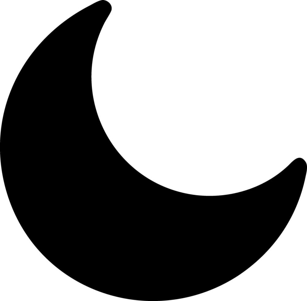 moon black fill icon vector