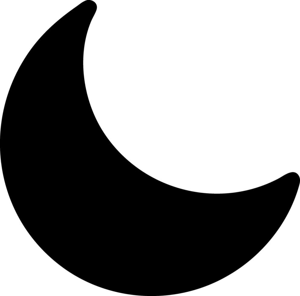 moon black fill icon vector