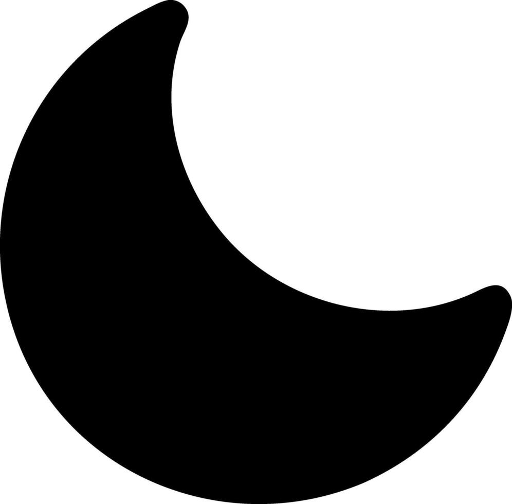 moon black fill icon vector
