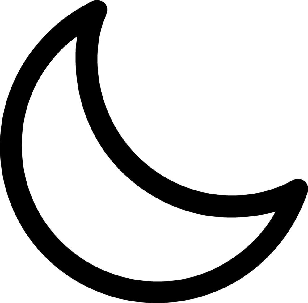 moon black fill icon vector