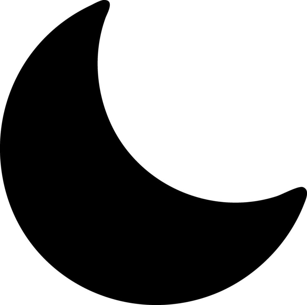moon black fill icon vector