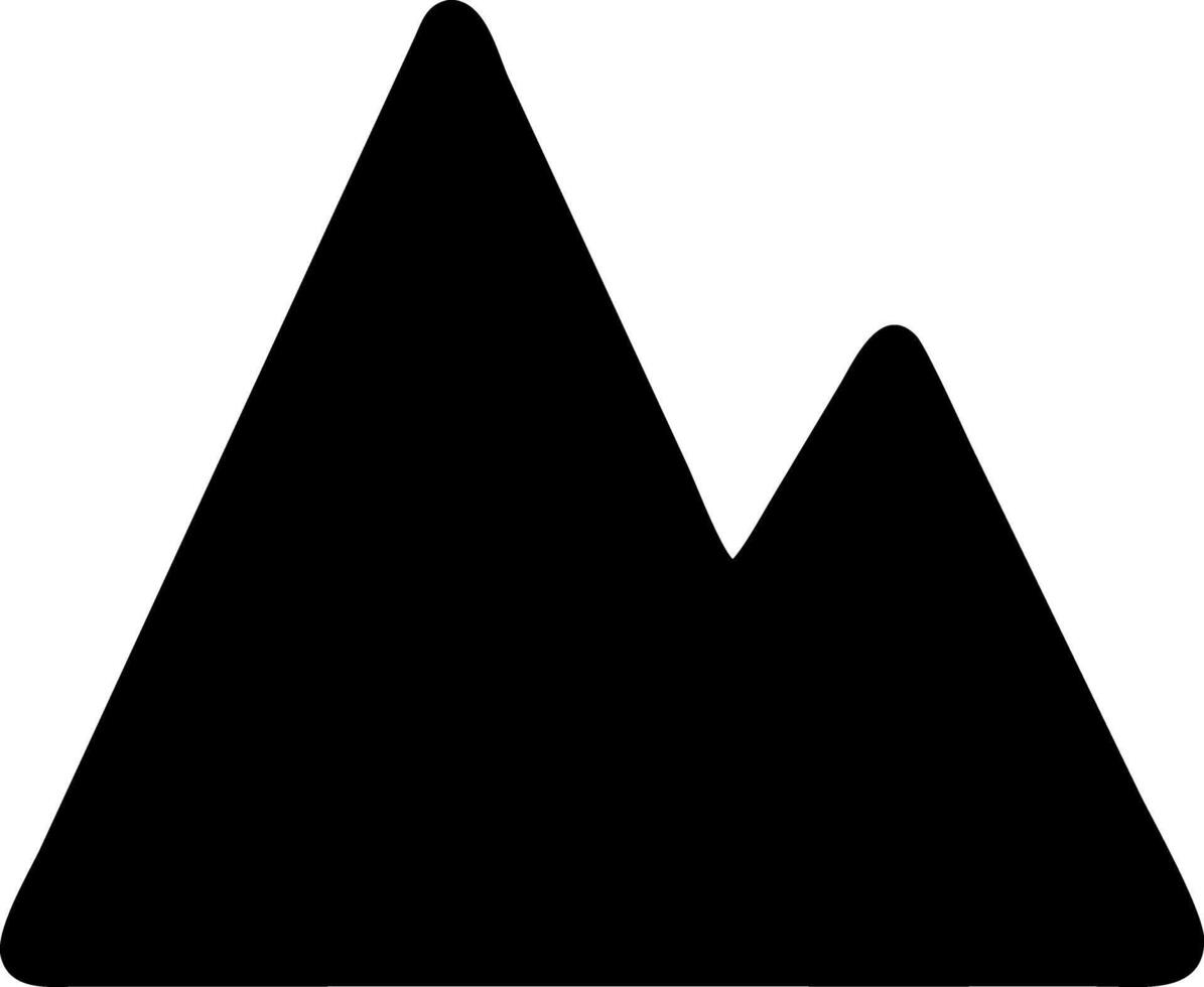 mountains black fill icon vector